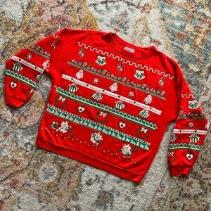 Vintage Ugly Christmas Sweater MADE IN THE USA